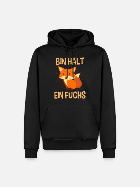 Bin halt ein Fuchs - Männer Premium Bio Hoodie - Schwarz