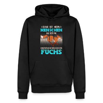 Das ist mein Menschen Kostüm - Männer Premium Bio Hoodie - Schwarz - Vorne - Nico (187cm)