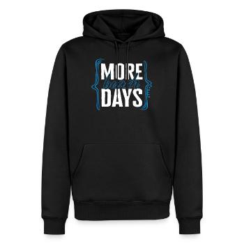 Summer Shirt, More Beach Days Family Vacation - Men’s Premium Organic Hoodie - black - Front - Nico (187cm)