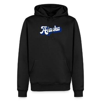 Retro Alaska Script Vintage Alaskan Kreuzfahrt Die - Männer Premium Bio Hoodie - Schwarz - Vorne - Nico (187cm)