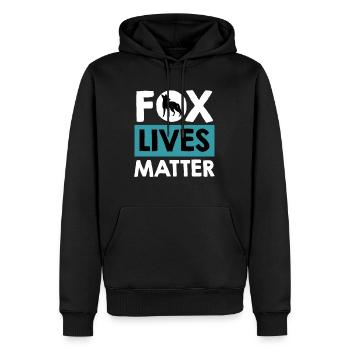 Fox lives Matter Fuchsleben sind wichtig - Männer Premium Bio Hoodie - Schwarz - Vorne - Nico (187cm)