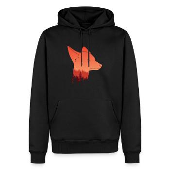 Fuchskopf Fuchs - Männer Premium Bio Hoodie - Schwarz - Vorne - Nico (187cm)