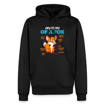 Anatomie eines Fuches Fuchs Kinder - Männer Premium Bio Hoodie - Schwarz - Vorne - Nico (187cm)