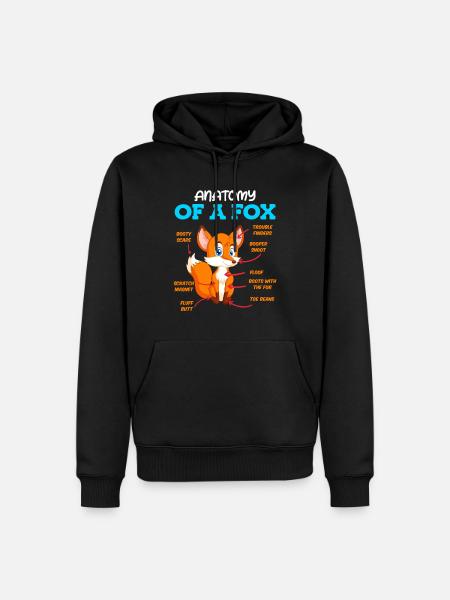 Anatomie d’un enfant Fuches Fuchs - Sweat à capuche Premium bio Homme - noir