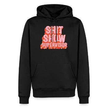 Supervisor Shirt, Shit Show Supervisor Tee, lustig - Männer Premium Bio Hoodie - Schwarz - Vorne - Nico (187cm)
