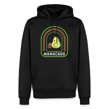 Avocado Shirt, Mamacado Maternity Pregnancy Cute - Men’s Premium Organic Hoodie - black - Front - Nico (187cm)