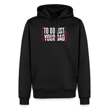 À faire Lister votre papa correspondant à la chemise de maman, - Sweat à capuche Premium bio Homme - noir - Devant - Nico (187cm)