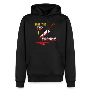 Couteau tueur en série Halloween - Sweat à capuche Premium bio Homme - noir - Devant - Nico (187cm)