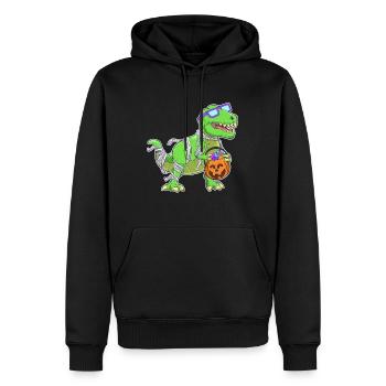 Maman d’Halloween des dinosaures - Sweat à capuche Premium bio Homme - noir - Devant - Nico (187cm)