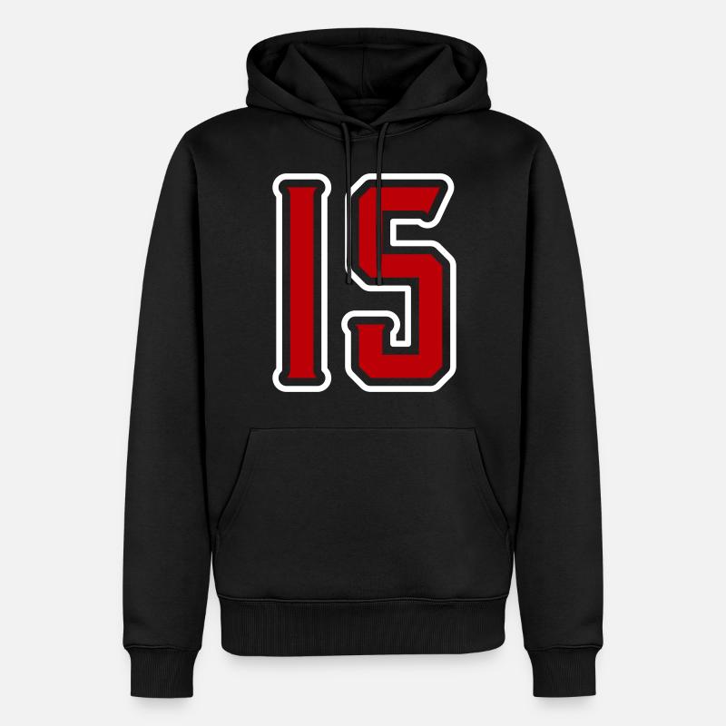 Symbole de 15 chiffres - Sweat à capuche Premium bio Homme - noir