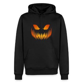 Masque de citrouille effrayant Halloween - Sweat à capuche Premium bio Homme - noir - Devant - Nico (187cm)