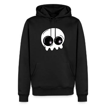 Kleine Gespenst Halloween - Männer Premium Bio Hoodie - Schwarz - Vorne - Nico (187cm)