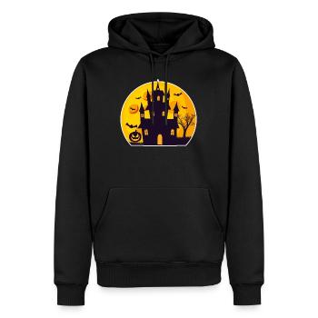 Grusel Schloss Halloween - Männer Premium Bio Hoodie - Schwarz - Vorne - Nico (187cm)
