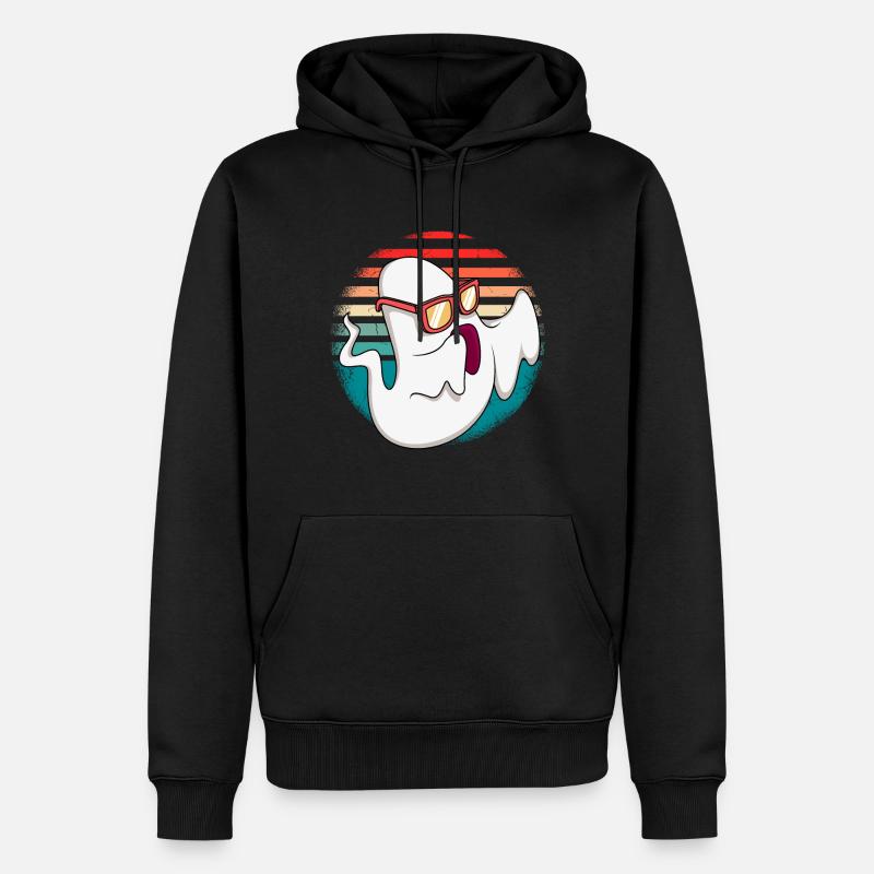 Ghost Hour Halloween Ghost - Sweat à capuche Premium bio Homme - noir