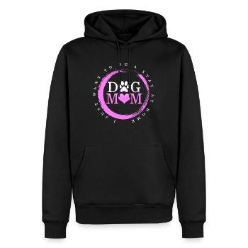 Je veux juste être une chemise de maman de chien au foyer, - Sweat à capuche Premium bio Homme - noir - Devant - Nico (187cm)