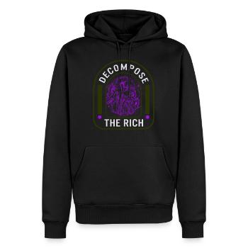 Pilz-Shirt, zerlegen das reiche T-Stück, lustig - Männer Premium Bio Hoodie - Schwarz - Vorne - Nico (187cm)
