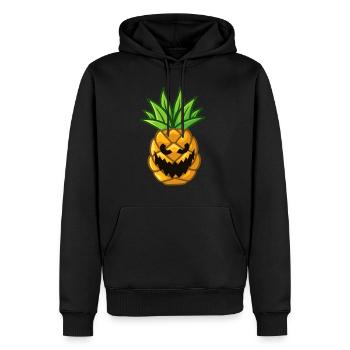 Ananas grusel Kürbis Halloween - Männer Premium Bio Hoodie - Schwarz - Vorne - Nico (187cm)