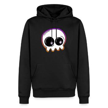 Kleine Gespenst Halloween - Männer Premium Bio Hoodie - Schwarz - Vorne - Nico (187cm)