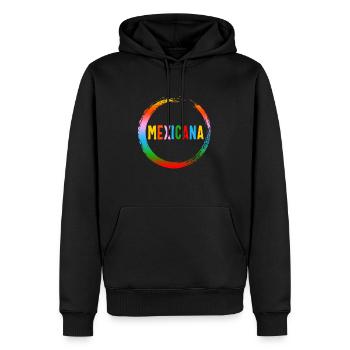 Chemise Mexicana, cadeau femme Latina pour la mère - Sweat à capuche Premium bio Homme - noir - Devant - Nico (187cm)