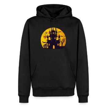Grusel Schloss Halloween - Männer Premium Bio Hoodie - Schwarz - Vorne - Nico (187cm)