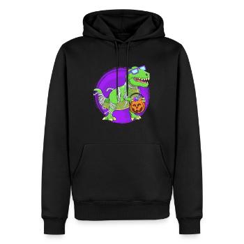Maman d’Halloween des dinosaures - Sweat à capuche Premium bio Homme - noir - Devant - Nico (187cm)