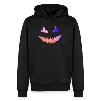 Grusel Maske Halloween - Männer Premium Bio Hoodie - Schwarz - Vorne - Nico (187cm)