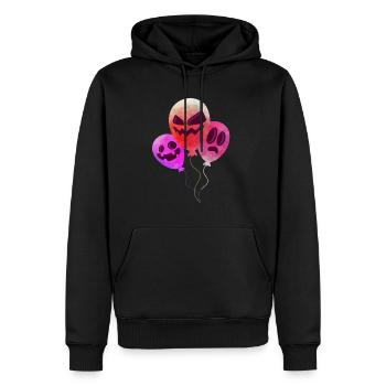 Kürbis Maske Halloween Ballon - Männer Premium Bio Hoodie - Schwarz - Vorne - Nico (187cm)