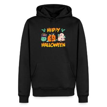 Happy Halloween - Männer Premium Bio Hoodie - Schwarz - Vorne - Nico (187cm)
