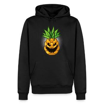 Ananas grusel Kürbis Halloween - Männer Premium Bio Hoodie - Schwarz - Vorne - Nico (187cm)