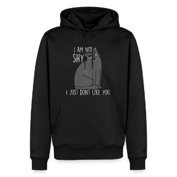 Katzenhalter Geschenk für Misanthropen Katzen - Männer Premium Bio Hoodie - Schwarz - Vorne - Nico (187cm)