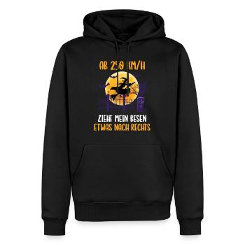 Tempolimit für Besen Hexe Halloween - Männer Premium Bio Hoodie - Schwarz - Vorne - Nico (187cm)