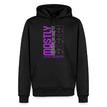 Chemise de sensibilisation au lupus, la plupart du temps vide, - Sweat à capuche Premium bio Homme - noir - Devant - Nico (187cm)