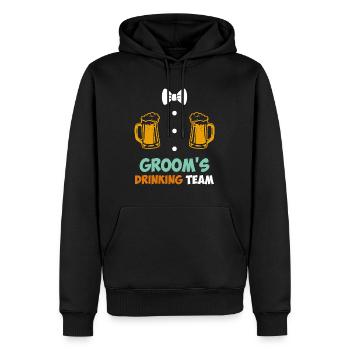 Jungesellenabschied Männer Team Bräutigam Hochzeit - Männer Premium Bio Hoodie - Schwarz - Vorne - Nico (187cm)