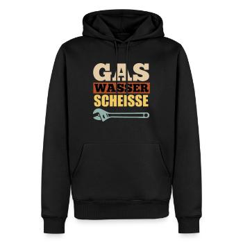 Gas Wasser Scheiße Anlagenmechaniker Klempner - Männer Premium Bio Hoodie - Schwarz - Vorne - Nico (187cm)
