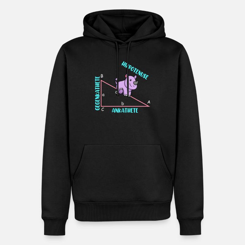 Mathematiker Mathelehrer Hippotenuse - Männer Premium Bio Hoodie - Schwarz