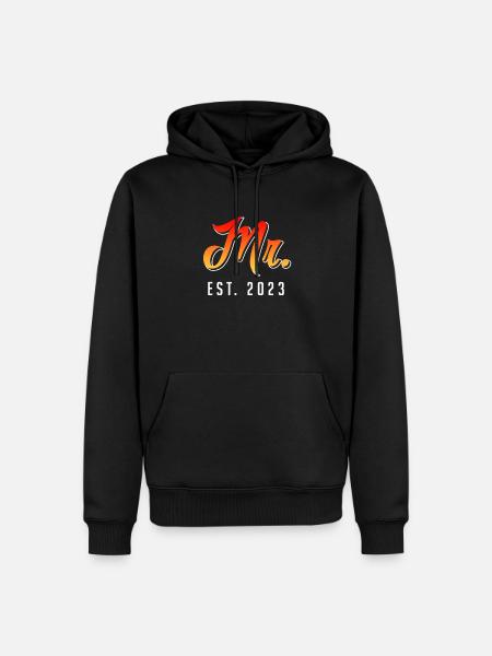 Mr Mrs Deko Wedding - Men’s Premium Organic Hoodie - black