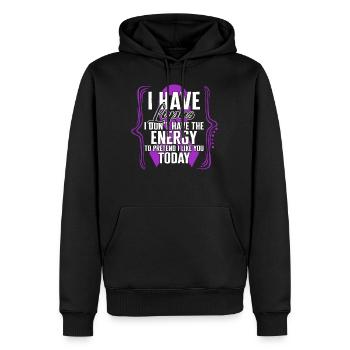 Lupus Awareness Shirt, ich habe Lupus Purple Ribbon - Männer Premium Bio Hoodie - Schwarz - Vorne - Nico (187cm)