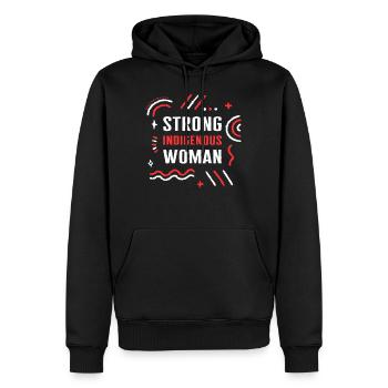 Kolonisationshemd, starkes indigenes Frauen-T-Shirt, - Männer Premium Bio Hoodie - Schwarz - Vorne - Nico (187cm)