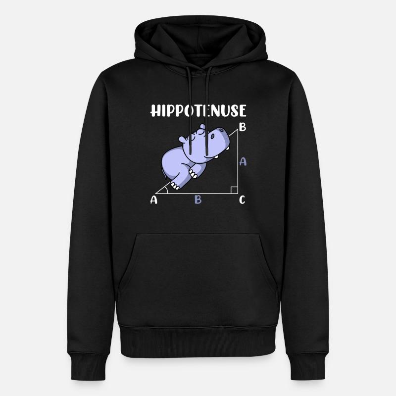 Hippotenuse mathématiques amusantes maths - Sweat à capuche Premium bio Homme - noir