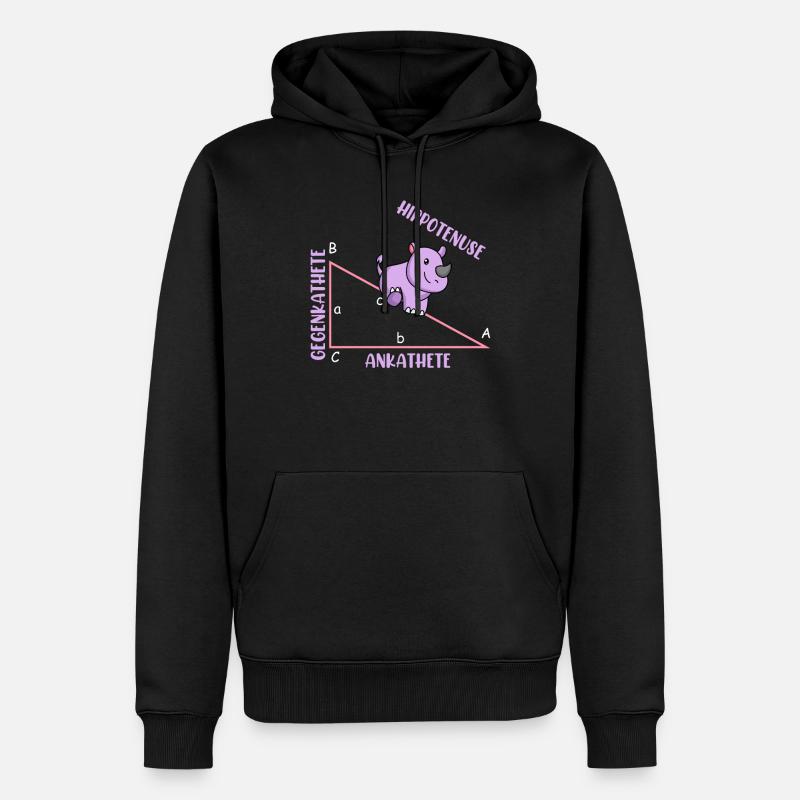 Mathematician Math Teacher Hippotenuse - Men’s Premium Organic Hoodie - black