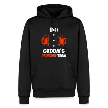Jungesellenabschied Männer Team Bräutigam Hochzeit - Männer Premium Bio Hoodie - Schwarz - Vorne - Nico (187cm)
