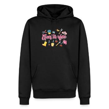 Gartenfee Gärtnerin Landschaftsbauerin Damen - Männer Premium Bio Hoodie - Schwarz - Vorne - Nico (187cm)