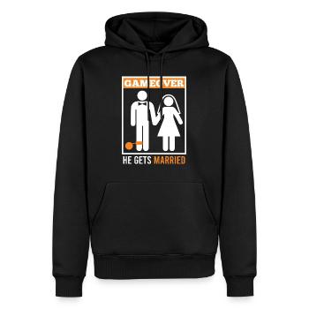 Game over - Mari Groom Jungesellenabschied - Sweat à capuche Premium bio Homme - noir - Devant - Nico (187cm)