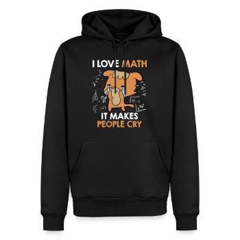 Ich liebe Mathematik es lässt Leute weinen - Männer Premium Bio Hoodie - Schwarz - Vorne - Nico (187cm)