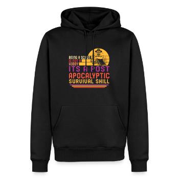 Chemise de camping, être scout n’est pas un crâne de passe-temps - Sweat à capuche Premium bio Homme - noir - Devant - Nico (187cm)