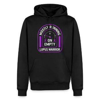 Chemise de sensibilisation au lupus, la plupart du temps vide - Sweat à capuche Premium bio Homme - noir - Devant - Nico (187cm)