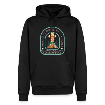 Chemise de camping, être scout n’est pas un crâne de passe-temps - Sweat à capuche Premium bio Homme - noir - Devant - Nico (187cm)