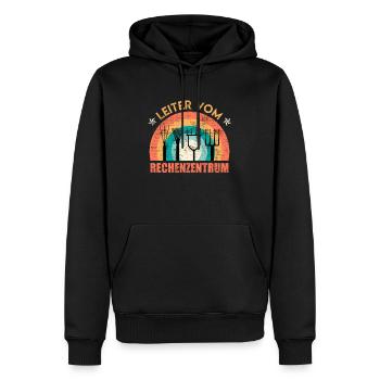 Gärtner Spruch Leiter vom Rechenzentrum - Männer Premium Bio Hoodie - Schwarz - Vorne - Nico (187cm)