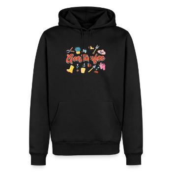 Gartenfee Gärtnerin Landschaftsbauerin Damen - Männer Premium Bio Hoodie - Schwarz - Vorne - Nico (187cm)