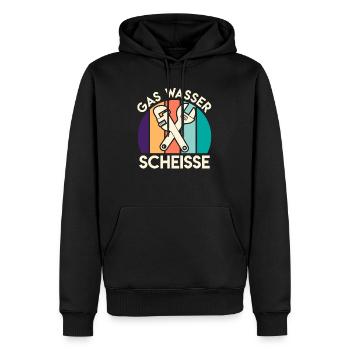 Gas Wasser Scheiße Anlagenmechaniker Klempner - Männer Premium Bio Hoodie - Schwarz - Vorne - Nico (187cm)